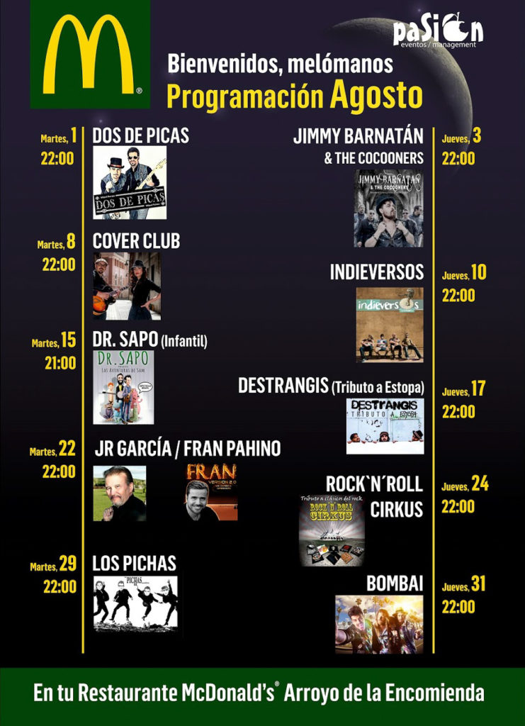 Conciertos McDonalds - Agosto