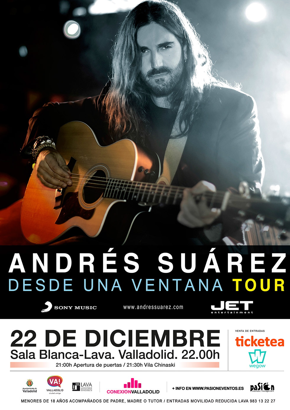 Cartel de Andrés Suárez en Conexión Valladolid 