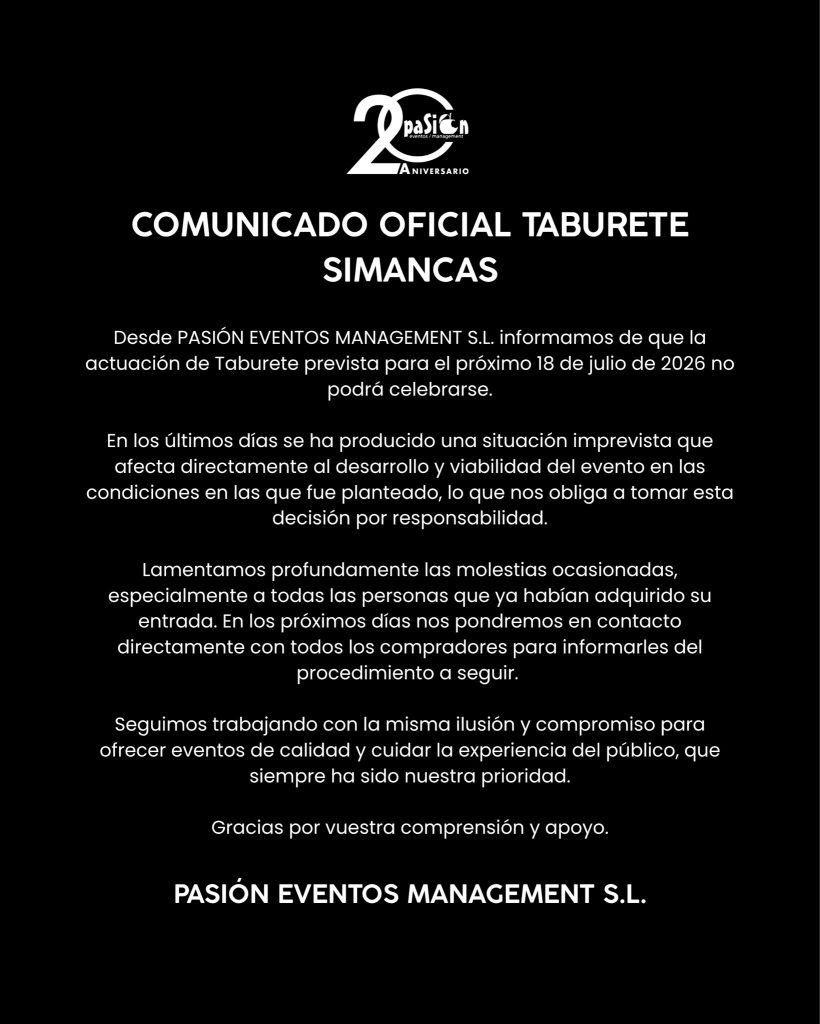 TABURETE SIMANCAS CANCELADO